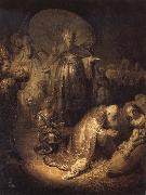 REMBRANDT Harmenszoon van Rijn The Adoration of The Magi oil painting on canvas